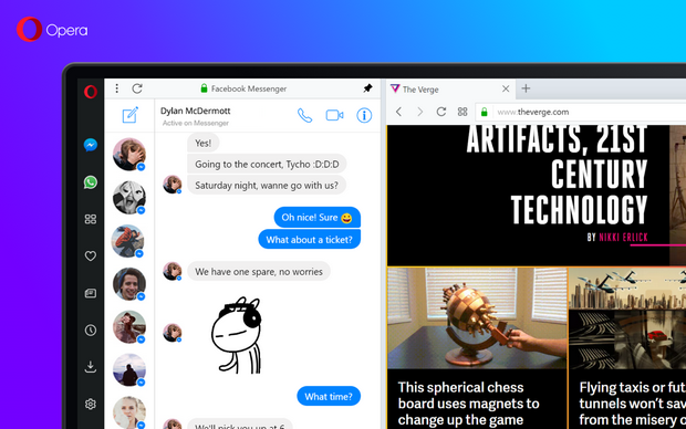 Opera 45 screenshot (620 pix)