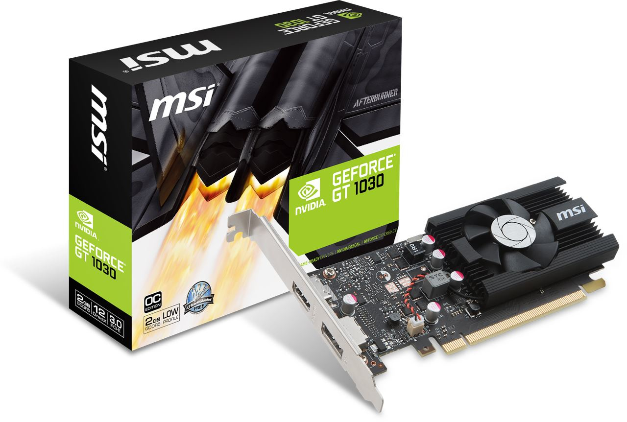 MSI GeForce GT 1030 OC Edition 2GB　GDDR5 MSI Geforce GT 1030 2G LP OC: beste prijs - Tweakers
