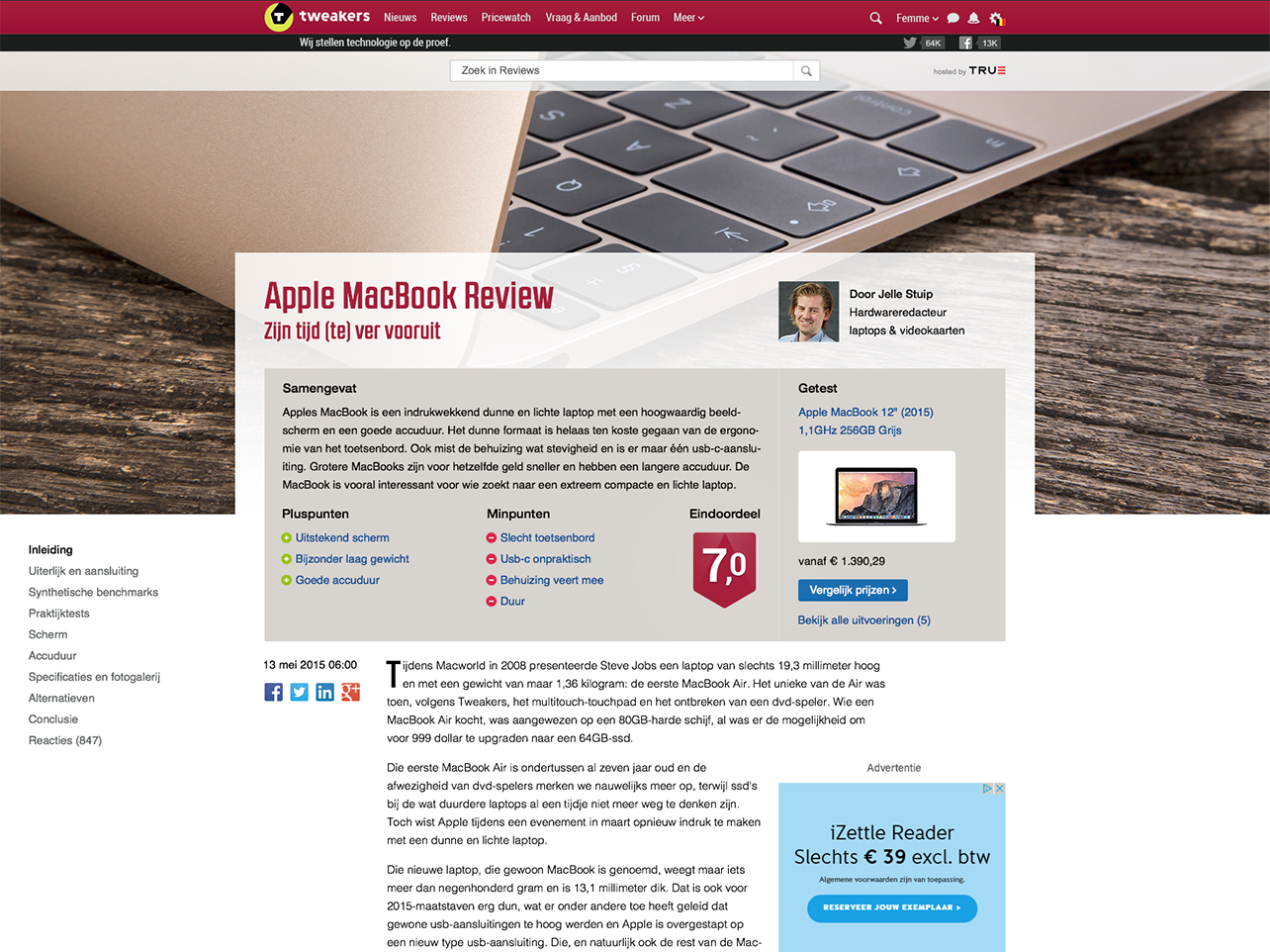 Concept nieuwe reviewlayout