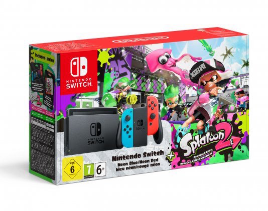 Nintendo Switch (Neon Blauw, Neon Rood) + Splatoon 2: beste