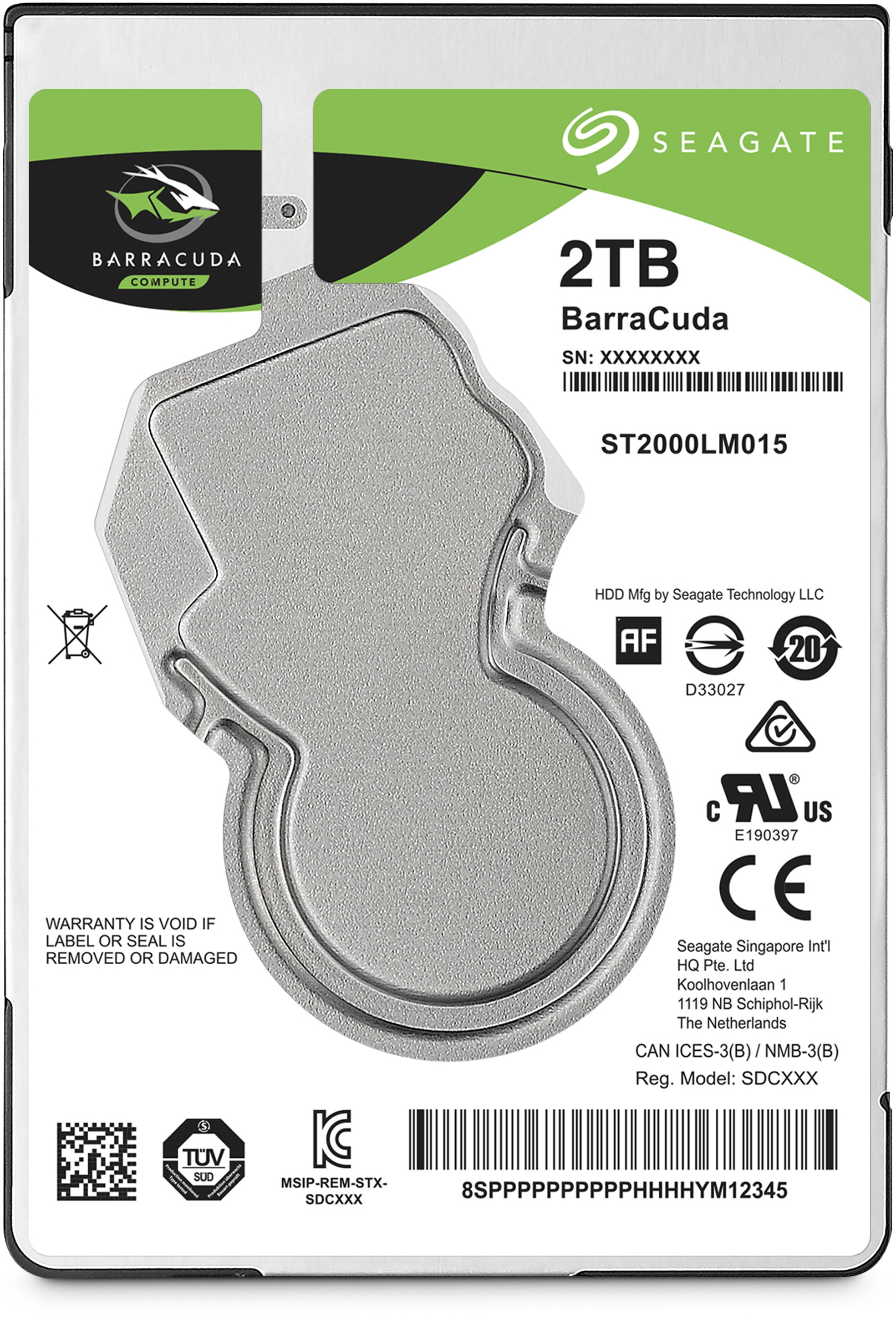 Seagate Barracuda & Skyhawk 2TB x2セット￼￼ Seagate Barracuda Compute 2,5