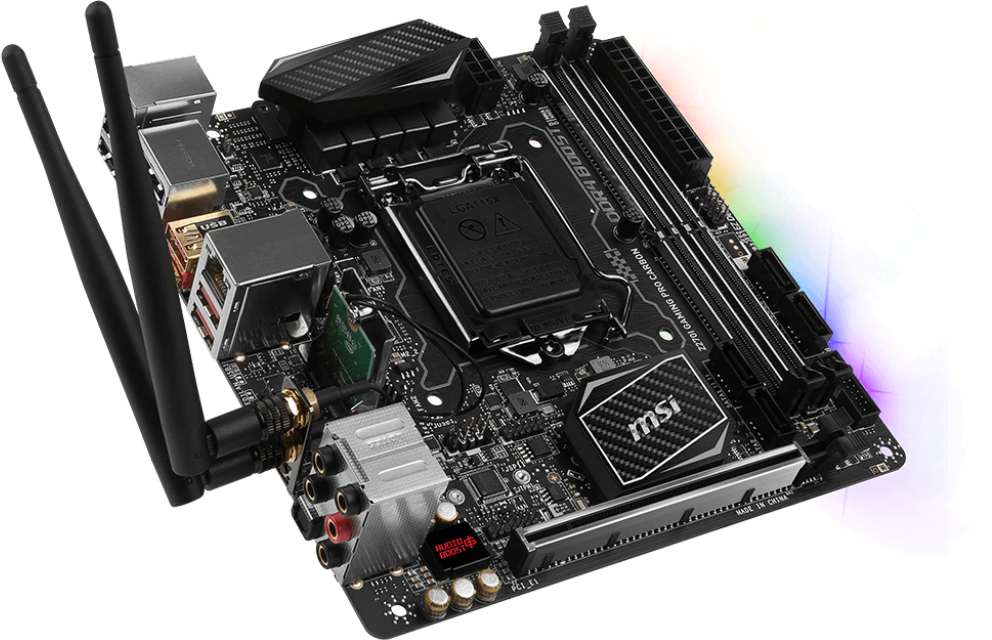 Specificaties van MSI Z270I Gaming Pro Carbon AC - Tweakers