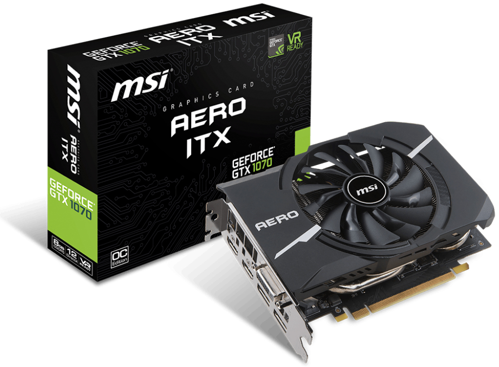 MSI GeForce GTX 1070 Aero ITX 8G OC: beste prijs - Tweakers