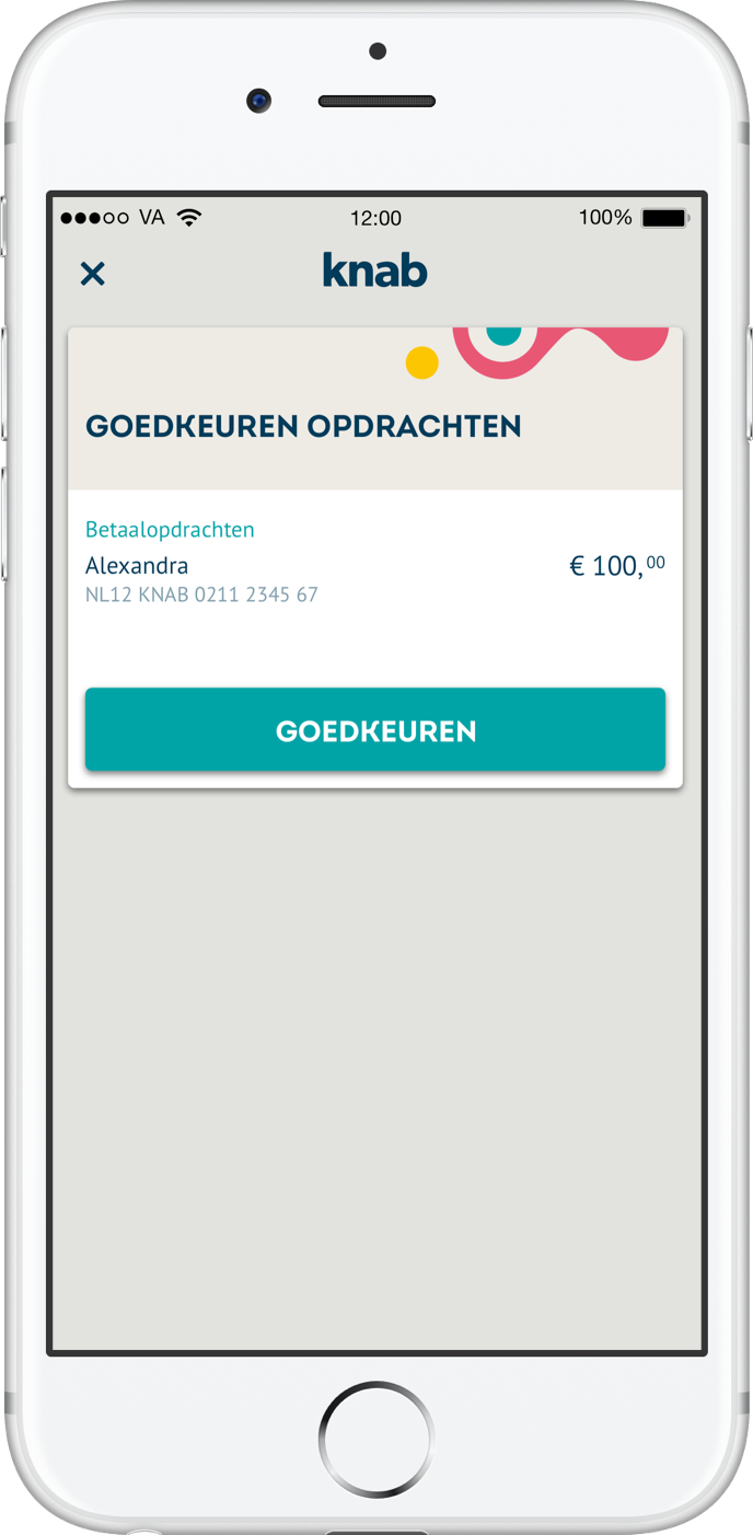 Knab mobiel bevestigen