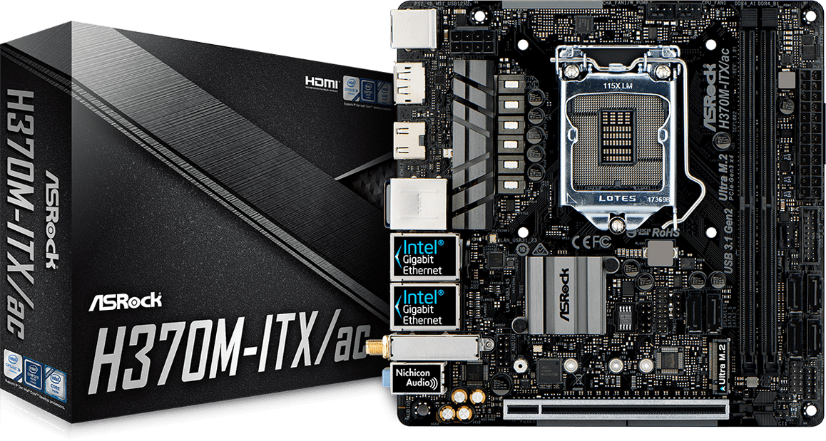 ASRock H370M-ITX/ac: beste prijzen, echte reviews en specificaties