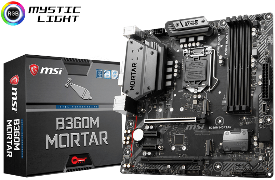 Arsenal Gaming B360 Msi Mortar MSI B360M Mortar Arsenal Gaming LGA