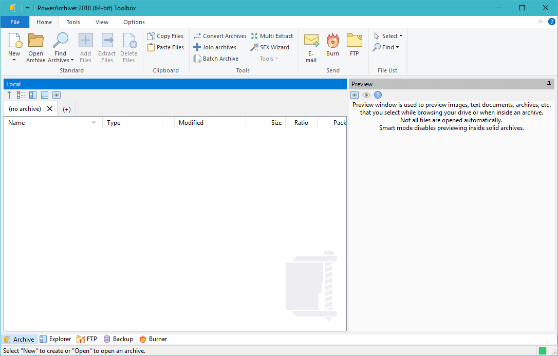 PowerArchiver 2018 screenshot (620 pix)