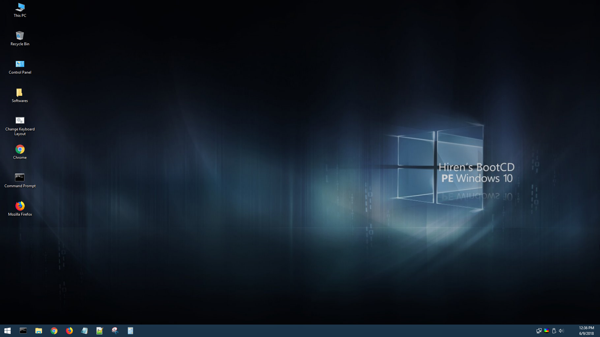 Hiren’s BootCD PE screenshot (620 pix)