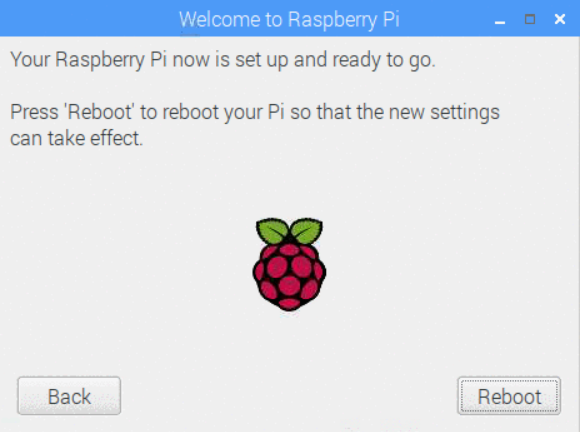 Raspbian setup wizard