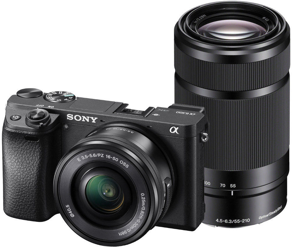 Sony A6300 + 16-50mm f/3.5-5.6 + 55-210mm f/4.5-6.3 Zwart: beste