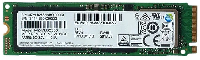 PM981 NVMe 256GB M.2 SSD 4枚セット Samsung PM981 256GB: beste prijzen, echte reviews en specificaties