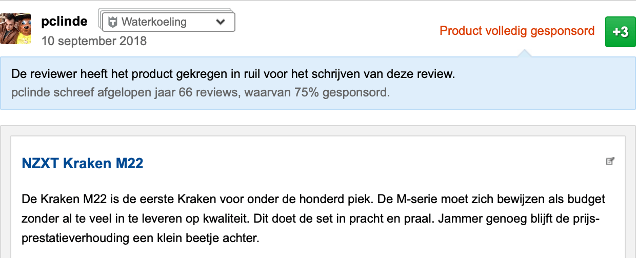 Duiding bij gesponsorde review