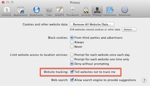 Do Not Track in Safari