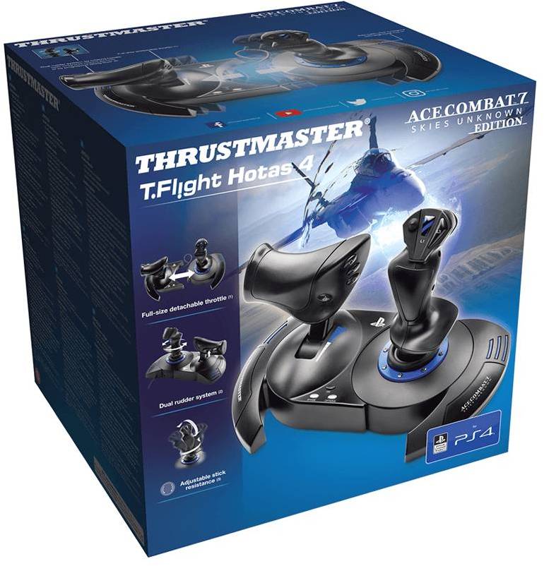 Thrustmaster T.Flight Hotas 4 Ace Combat 7 Edition Blauw, Zwart