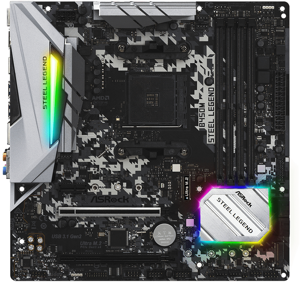 CPU ASRock B450M STEEL LEGEND ASRock B450M Steel Legend: beste prijzen, echte reviews en