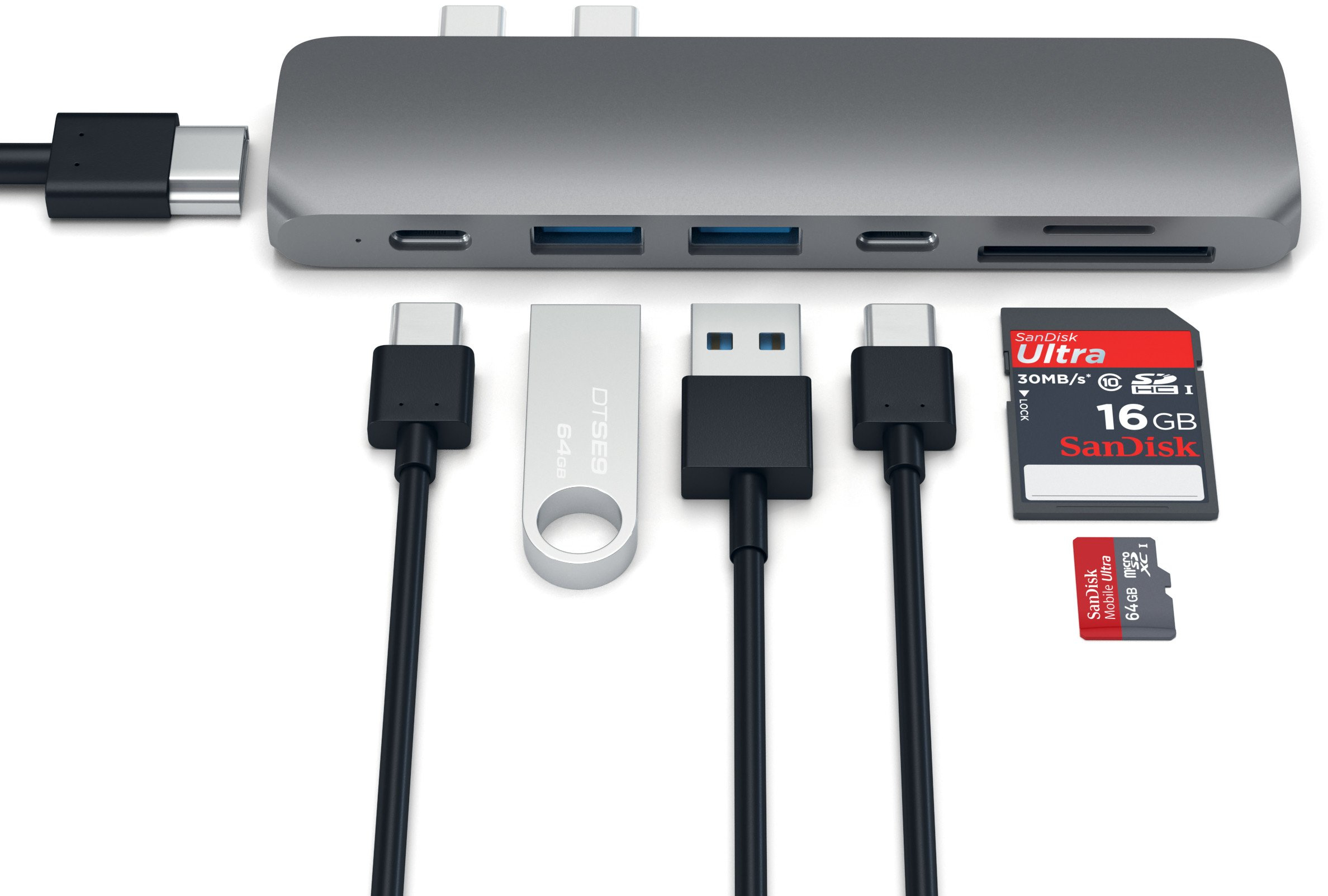 Satechi USB-C Pro Hub met 4K HDMI - Spacegrijs: beste prijzen