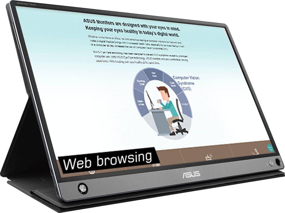 ASUS ZenScreen Touch MB16AMT Grijs, Zwart: beste prijs - Tweakers
