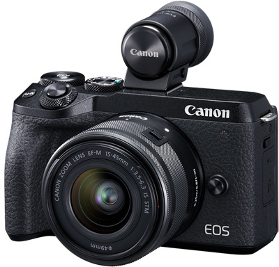 Canon EOS M6 Mark II + EF-M 15-45mm + EVF-DC2 Zwart: beste prijs