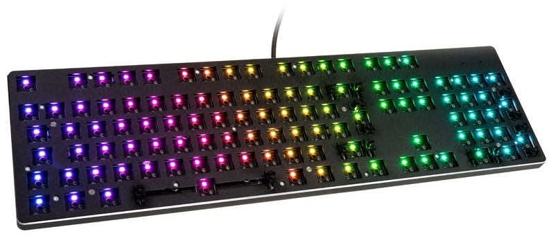 Glorious Gaming GMMK Full Size (100%) - Mechanical Gaming Keyboard, Gateron Brown Switches (Tactile), Doubleshot Caps, RGB, Hotswap and Customizable, NKRO, US QWERTY Format - White