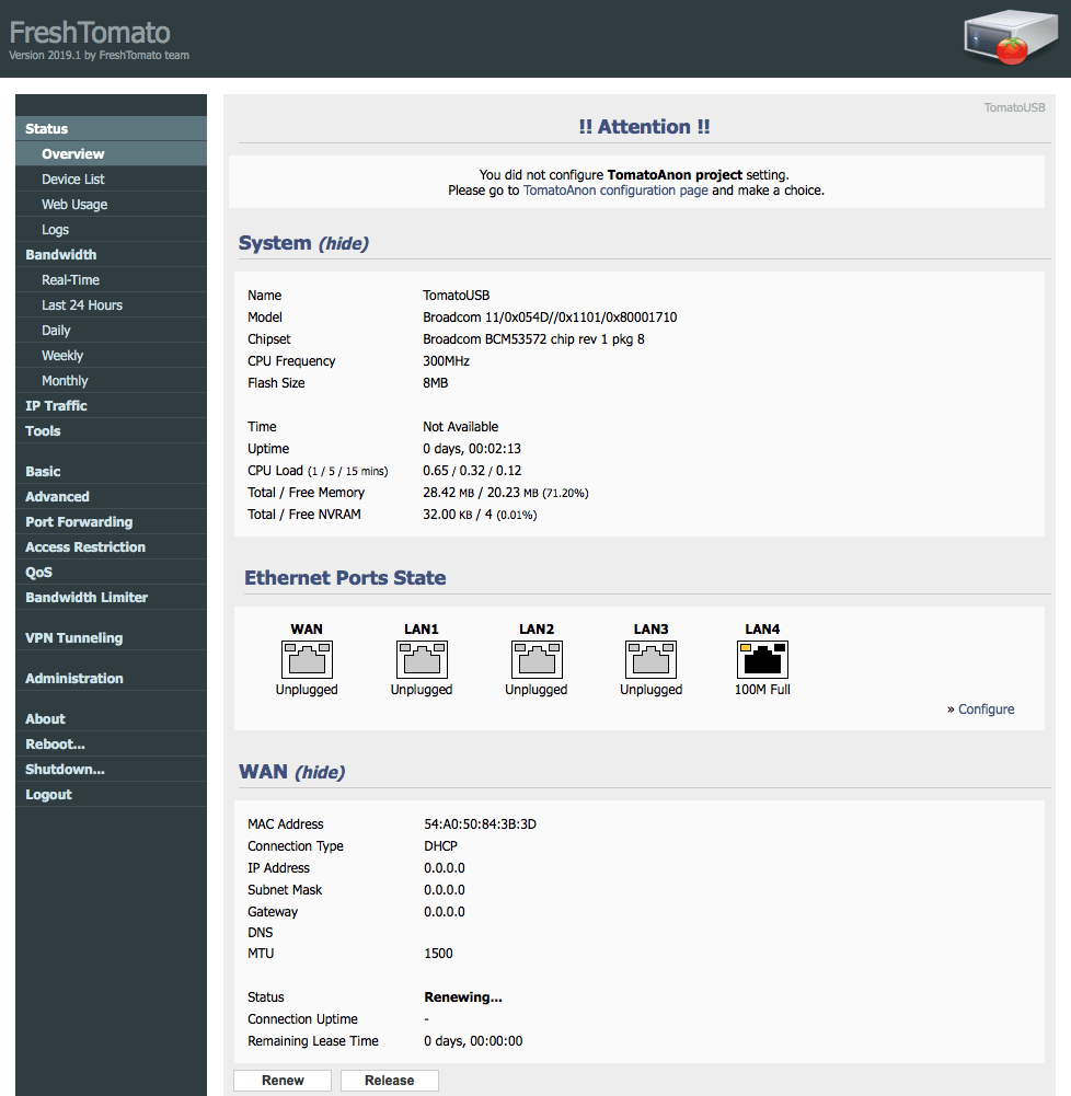 FreshTomato screenshot
