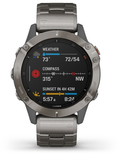 Garmin fēnix 6 Sapphire Titanium Grijs (Grijs): beste prijs - Tweakers