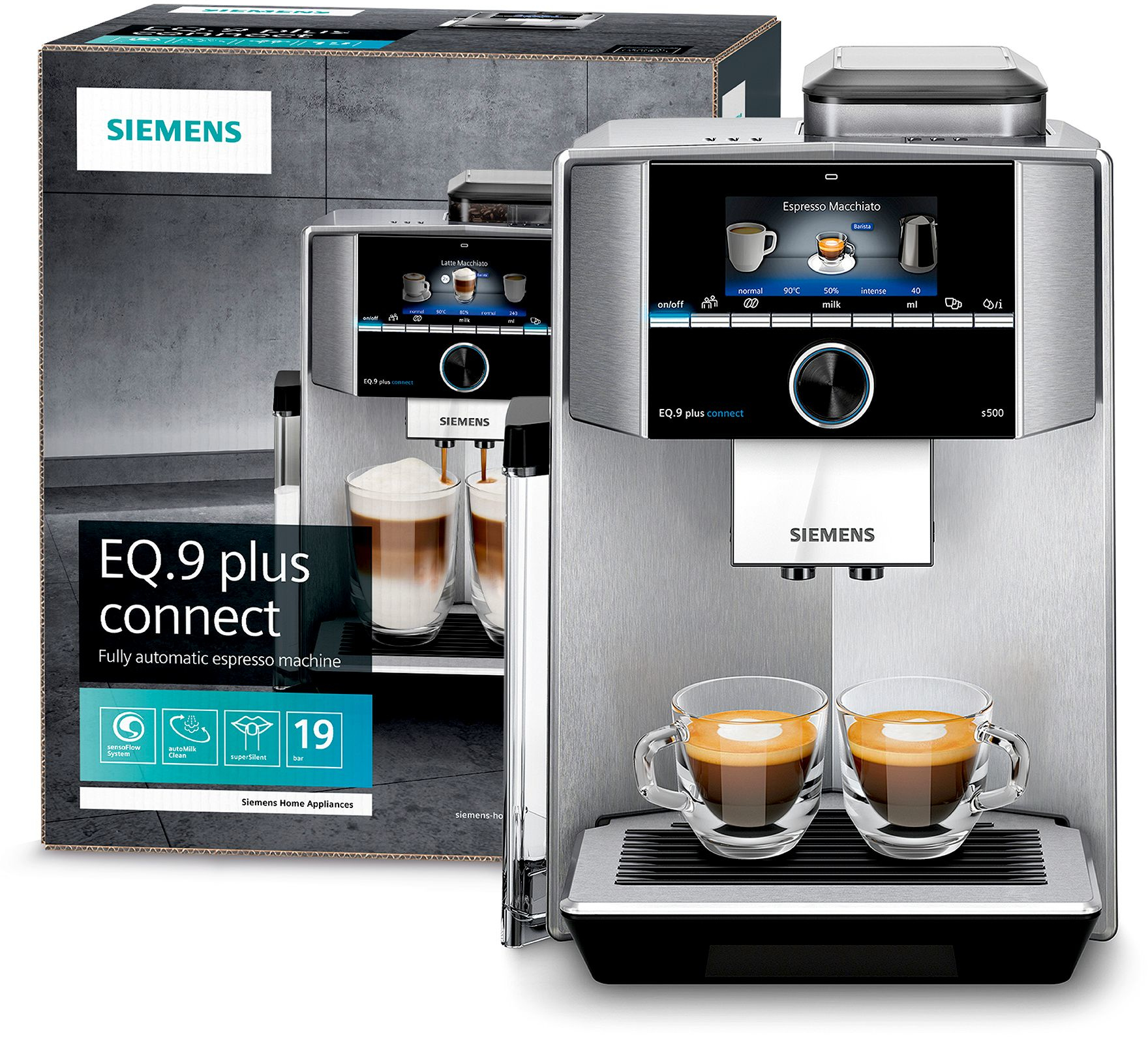 Siemens EQ.9 Plus Connect S500 TI9553X1RW RVS: beste prijs - Tweakers