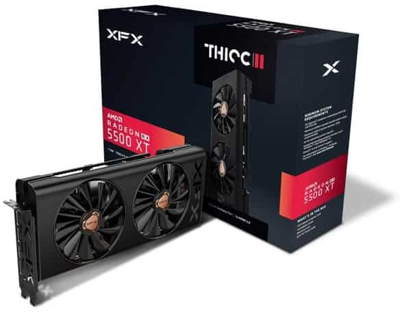 XFX AMD Radeon RX 5500 XT 8GB GDDR6 THICC II Pro (RX-55XT8DFD6 ...