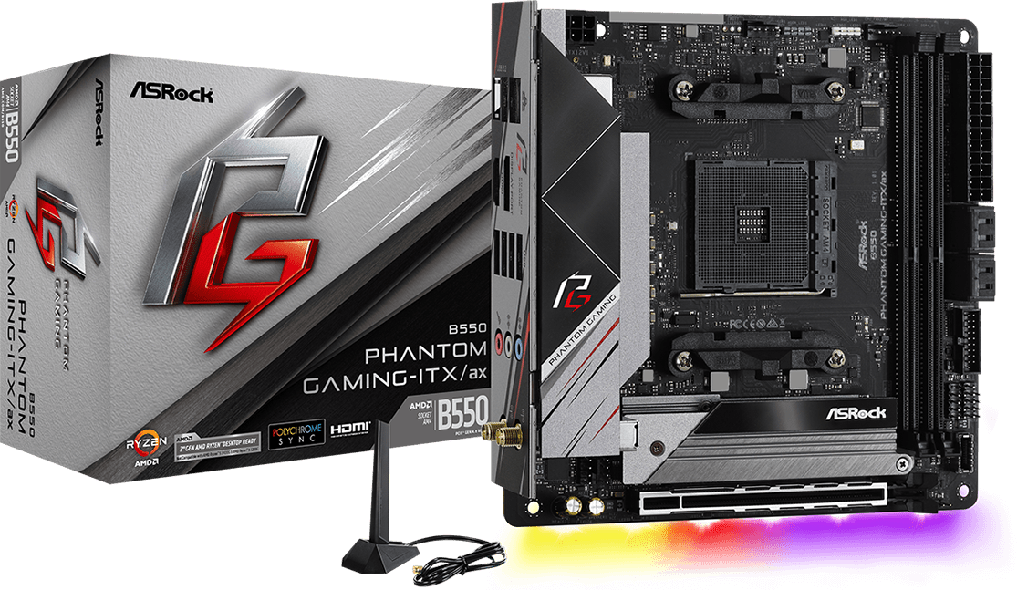 Asrock B550 PHANTOM GAMING-ITX 一部破損あり ASRock B550 Phantom Gaming-ITX/ax: beste prijzen, echte reviews en