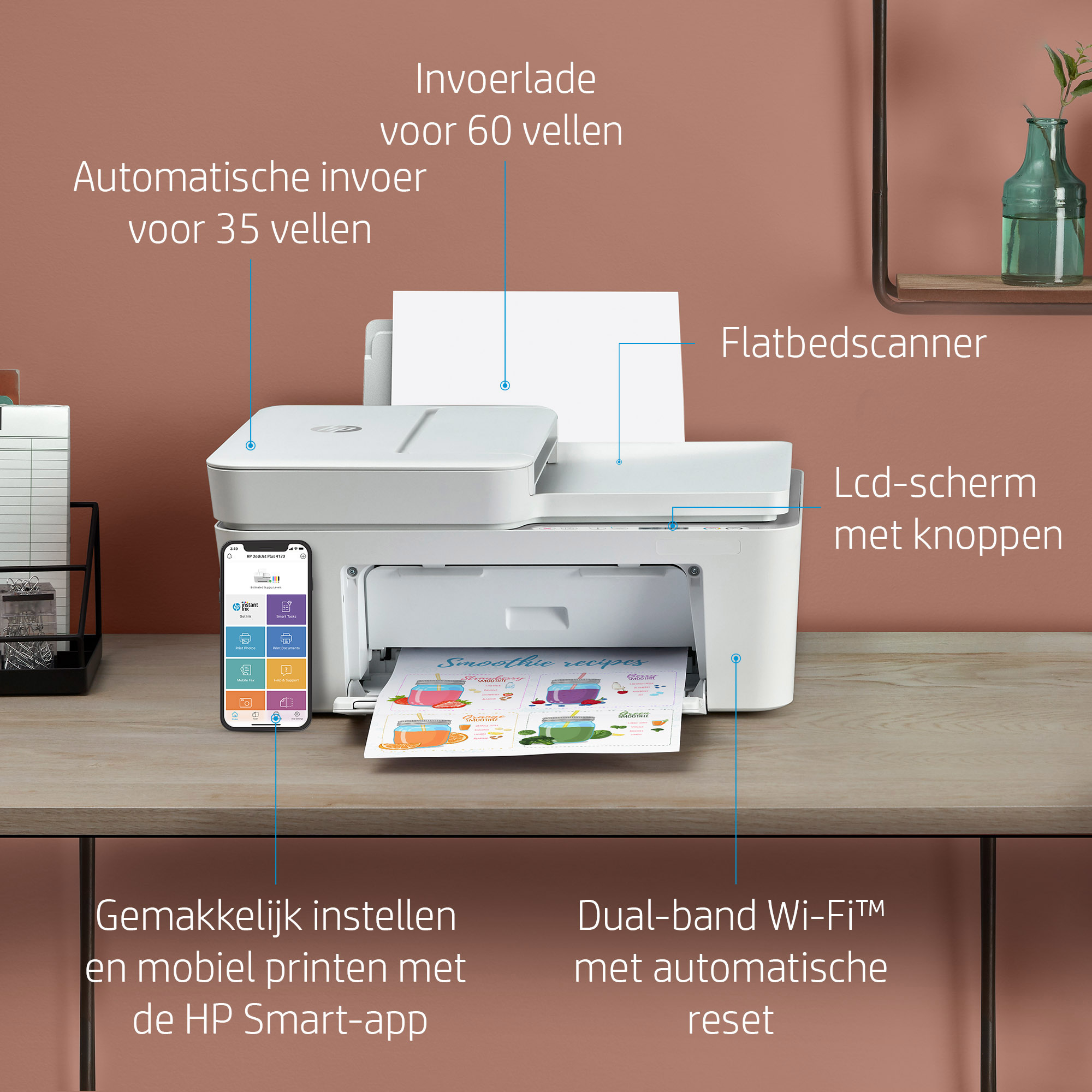 HP DeskJet Plus 4120 - Kenmerken - Tweakers