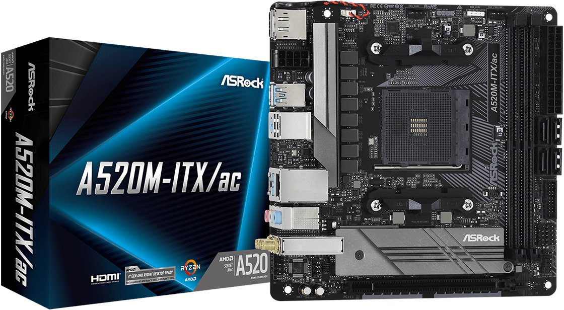 Specificaties van ASRock A520M-ITX/ac - Tweakers