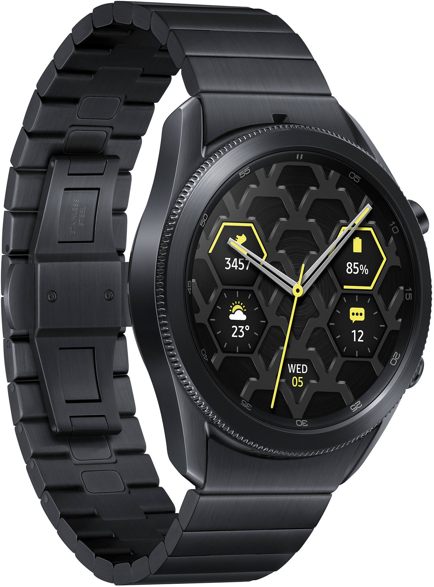 samsung galaxy watch3 zwart 45 mm titanium