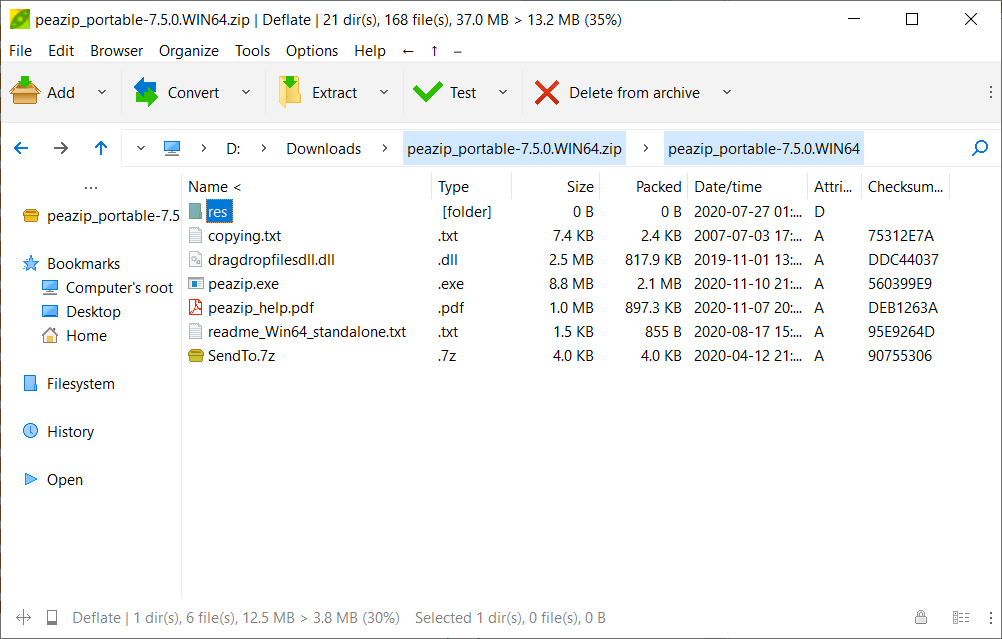 PeaZip 7.5.0
