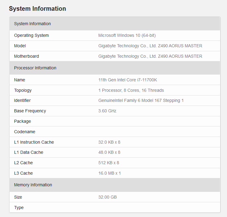 intel i7 11700k drivers