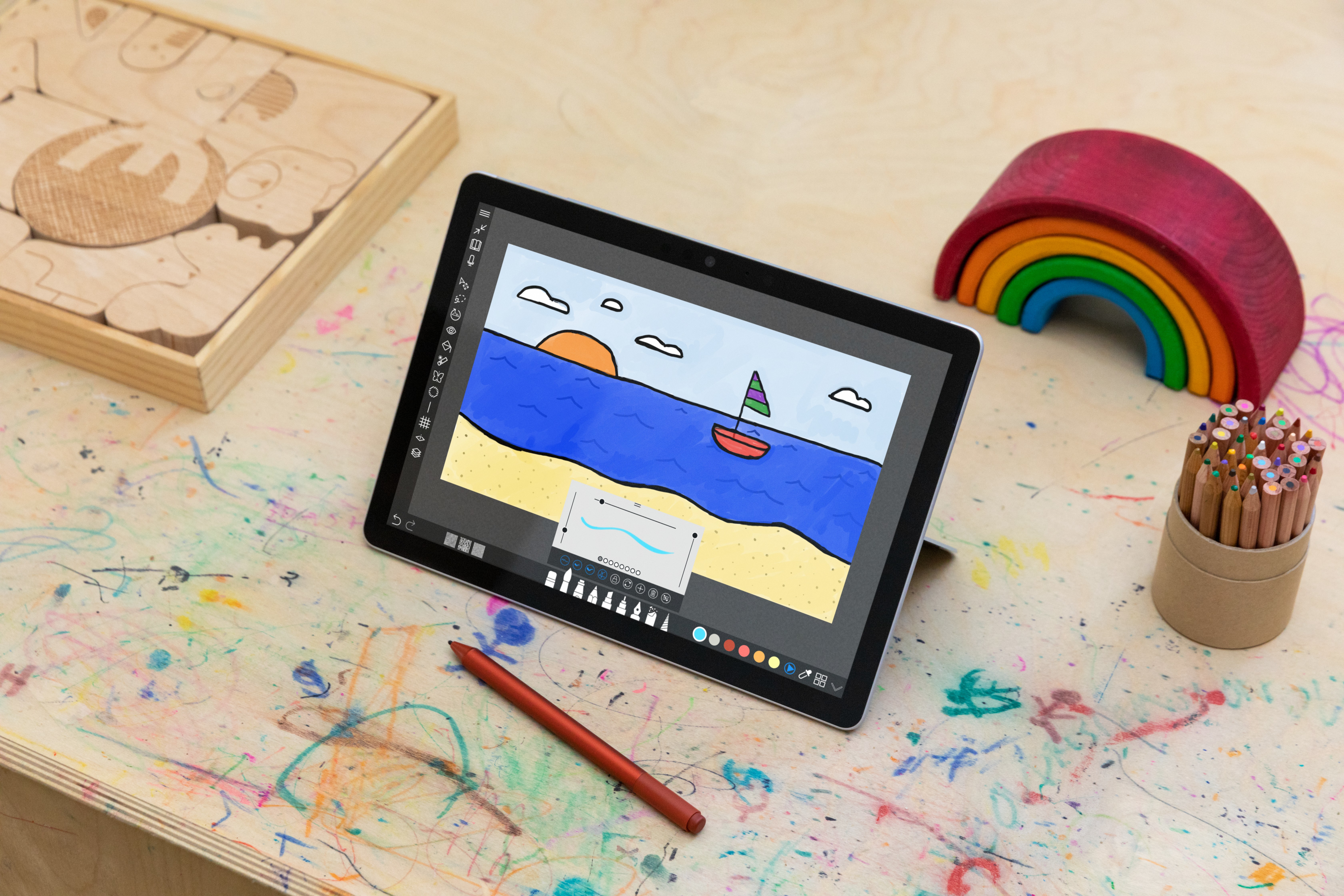 Microsoft Surface Go 2 Pentium, Wi-Fi, 4GB ram, 64GB opslag, voor