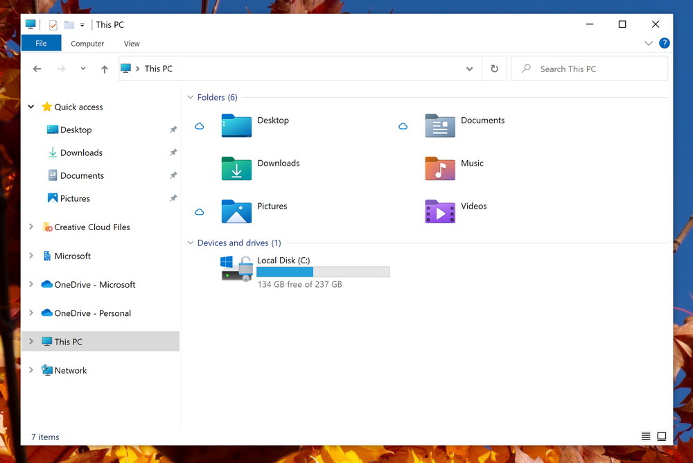 Windows 10 met nieuwe iconen