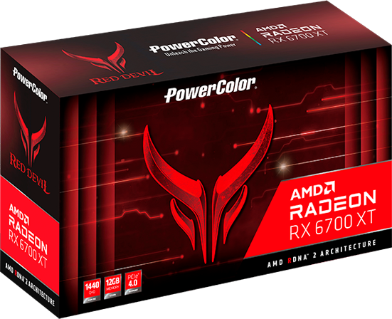 Red Devil AMD Radeon™ RX 6700 XT 12GB PowerColor Red Devil Radeon RX 6700XT AMD Radeon RX 6700 XT