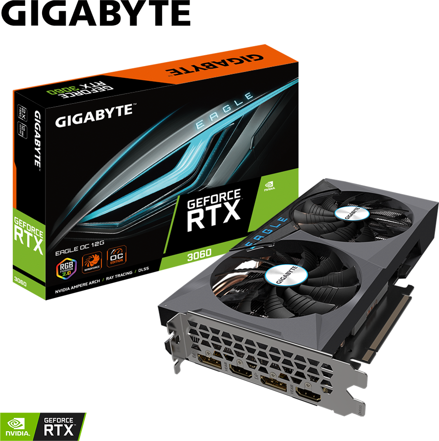 Gigabyte GeForce RTX 3060 EAGLE OC 12G (rev. 2.0, LHR): beste