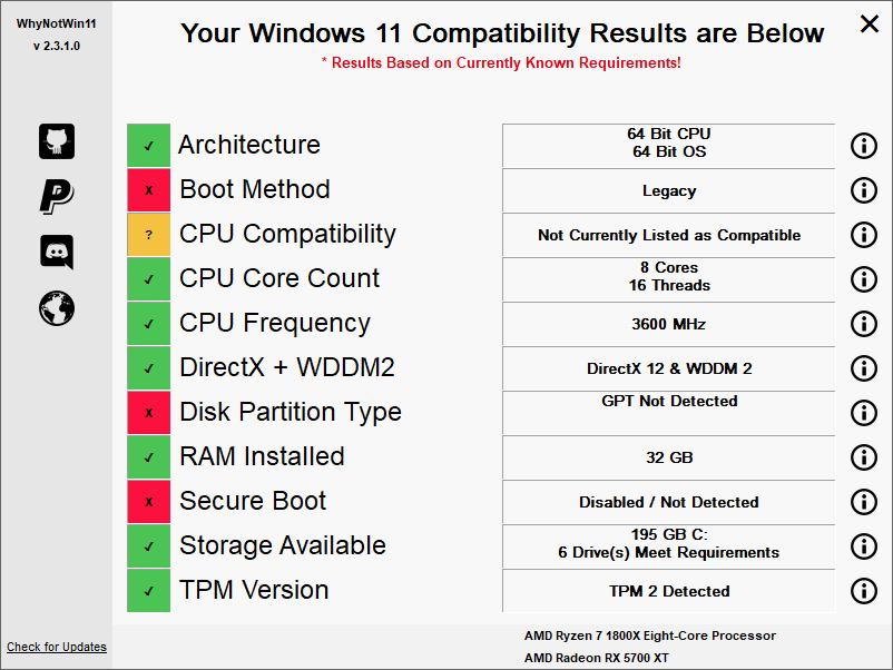 WhyNotWin11 screenshot