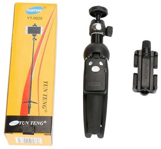 ULANZI MT-08 Mini mobiele telefoonstatief, selfiestick statief met mobiele telefoonhouder, 360 graden kogelkop voor smartphone en camera