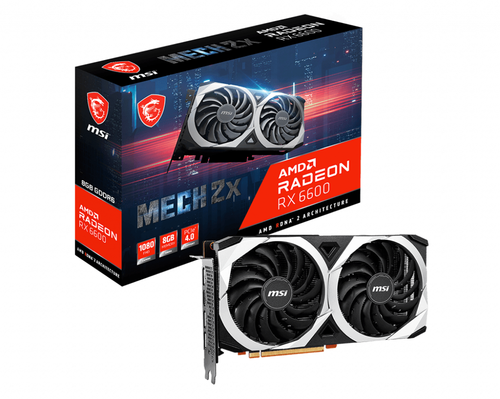 CPU MSI Radeon RX6600 MECH 2X 8G MSI Radeon RX 6600 Mech 2X 8G: beste prijzen, echte reviews en