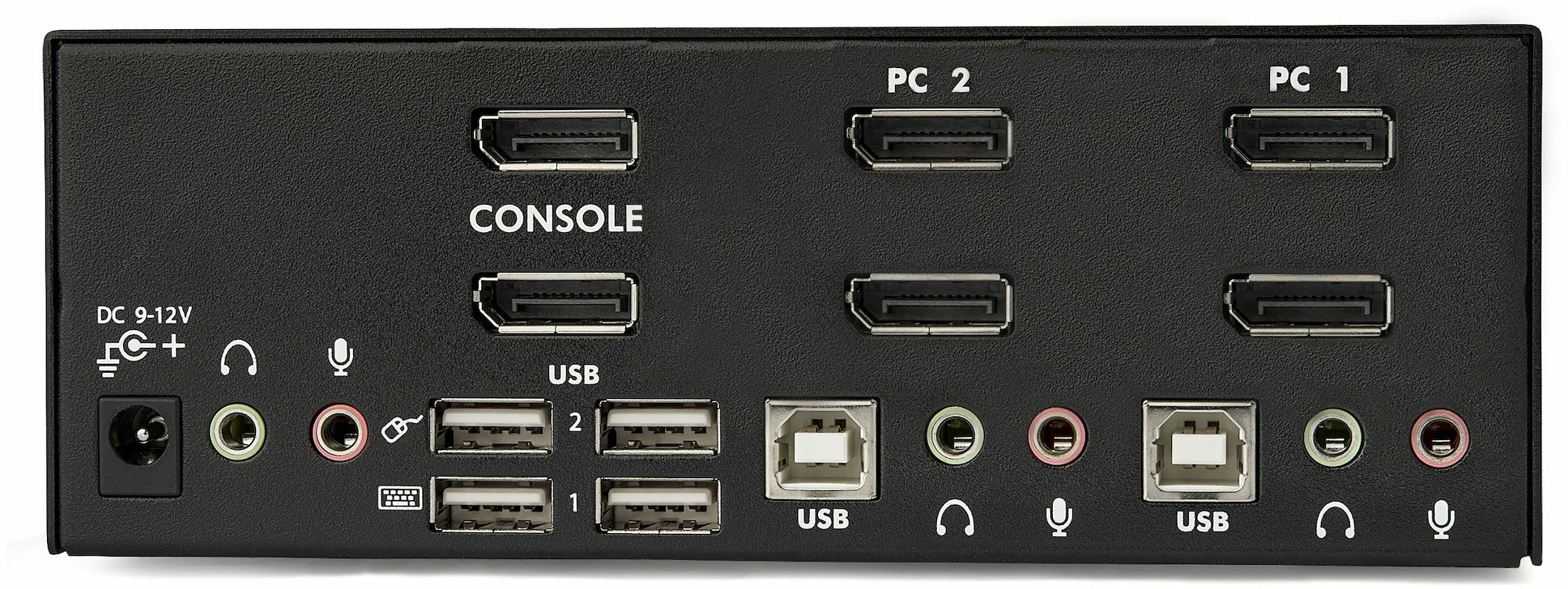 Displayport KVM Switch 2 PC 2 Monitore 8K@60Hz Aluminium DP 1.4 KVM Switches, USB 3.0 KVM Switch mit 3 USB Anschlüssen für zwei Computer mit gemeinsamem Dual-Monitor, Tastatur, Maus