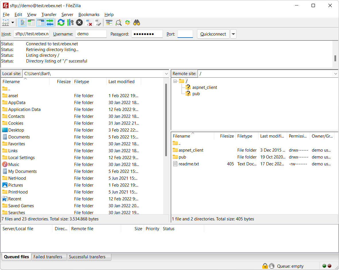 FileZilla screenshot (620 pix) FileZilla