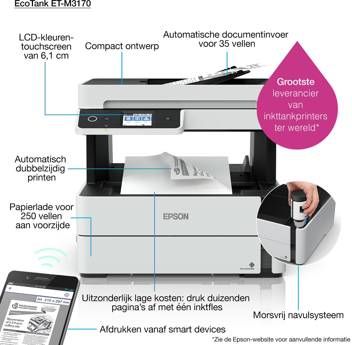 Epson EcoTank ET-M3170 kopen? - Prijzen - Tweakers