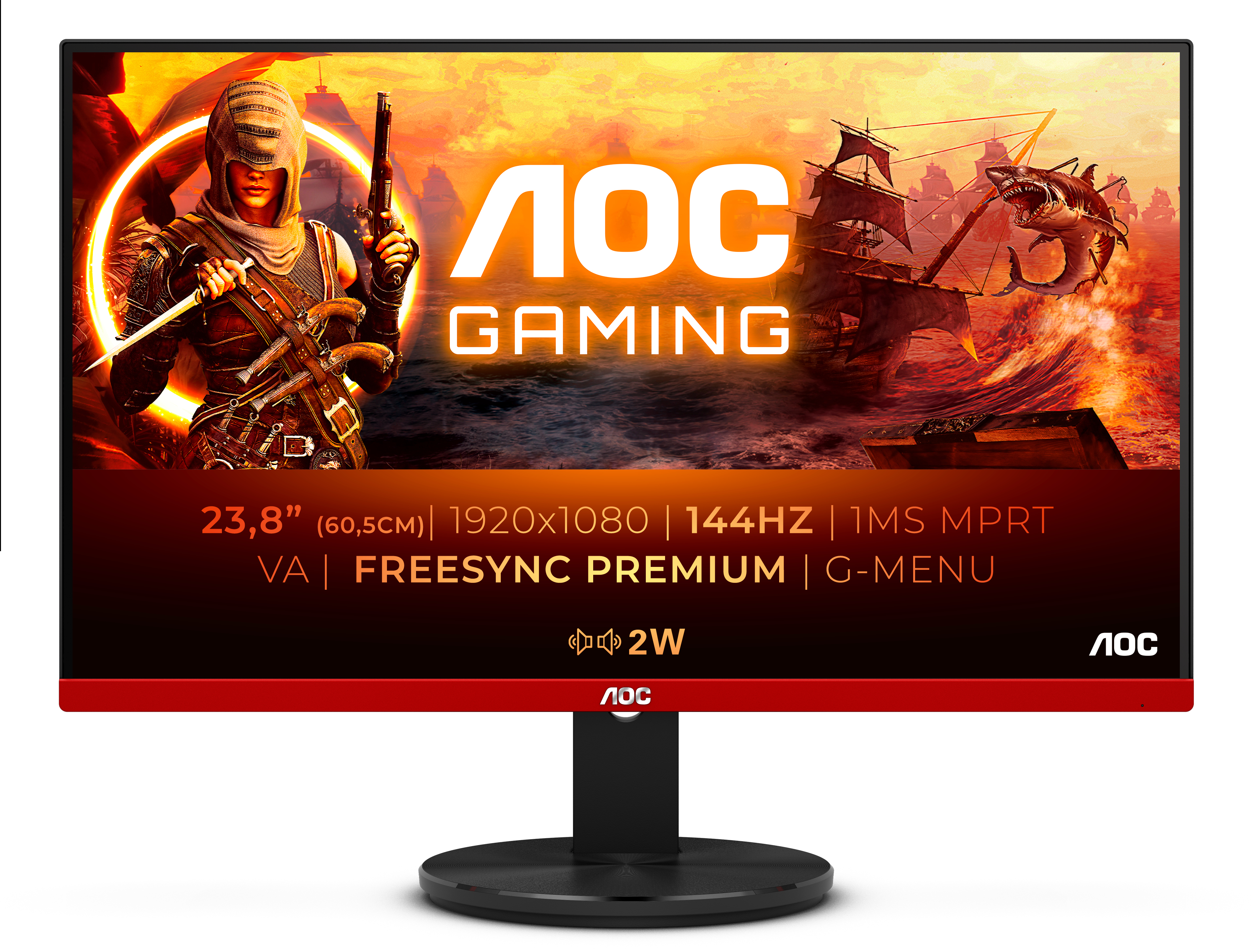AOC G2490VXA Rood, Zwart: beste prijzen, echte reviews en