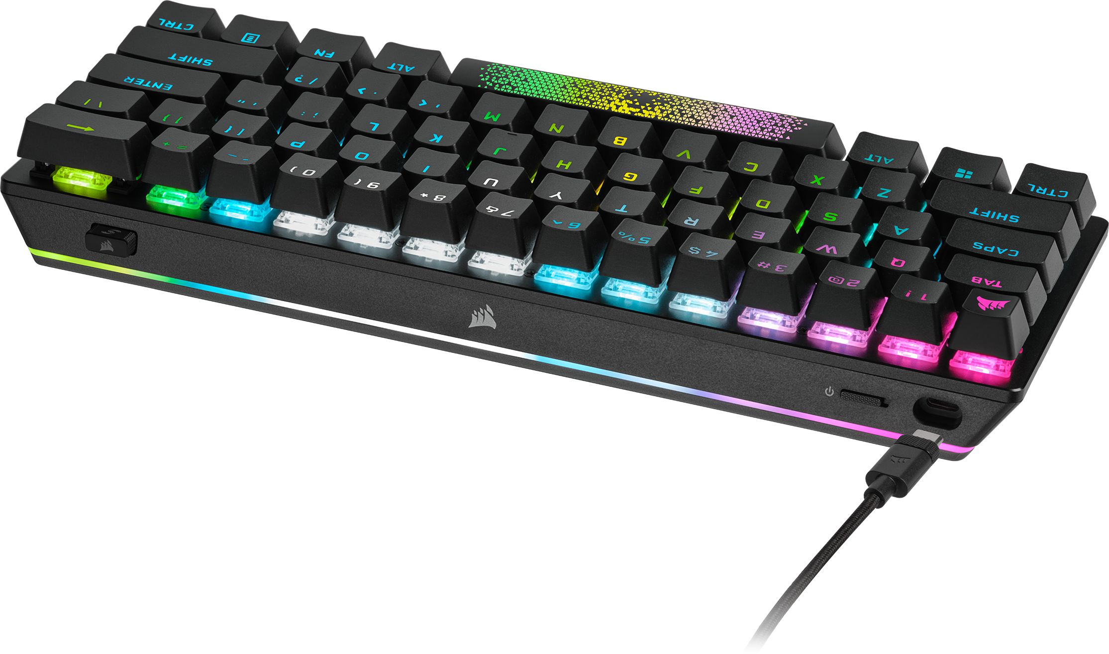 【美品】CORSAIR K70 PRO MINI WIRELESS Corsair K70 Pro Mini Wireless 60%, Cherry MX Red, Qwerty US, Zwart