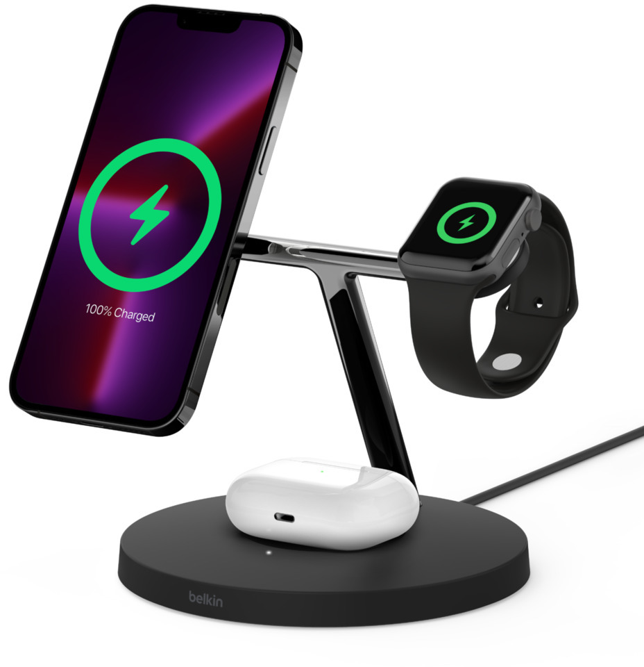 Belkin Boost↑Charge Pro 3-in-1 draadloze snellader met MagSafe Zwart: beste prijs - Tweakers Belkin Boost↑Charge Pro 3-in-1 draadloze snellader met MagSafe Zwart: beste prijs - Tweakers