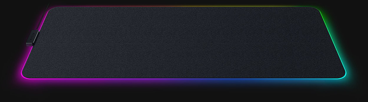 Razer Strider Chroma - Hybrid Mouse Pad (19 Razer Chroma RGB Lighting Zones, Enlarged Size, Non-Slip Base, Water and Deformation Resistant) L | Black