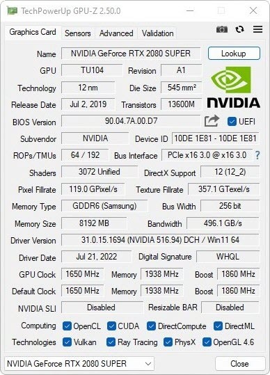 GPU-Z 2.50.0