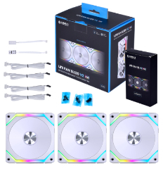 LIAN LI UNI FAN SL120 V2 WT 3個入×2個　⑪ Lian Li UNI FAN SL120 V2 3-pack Wit, 120mm: beste prijs - Tweakers