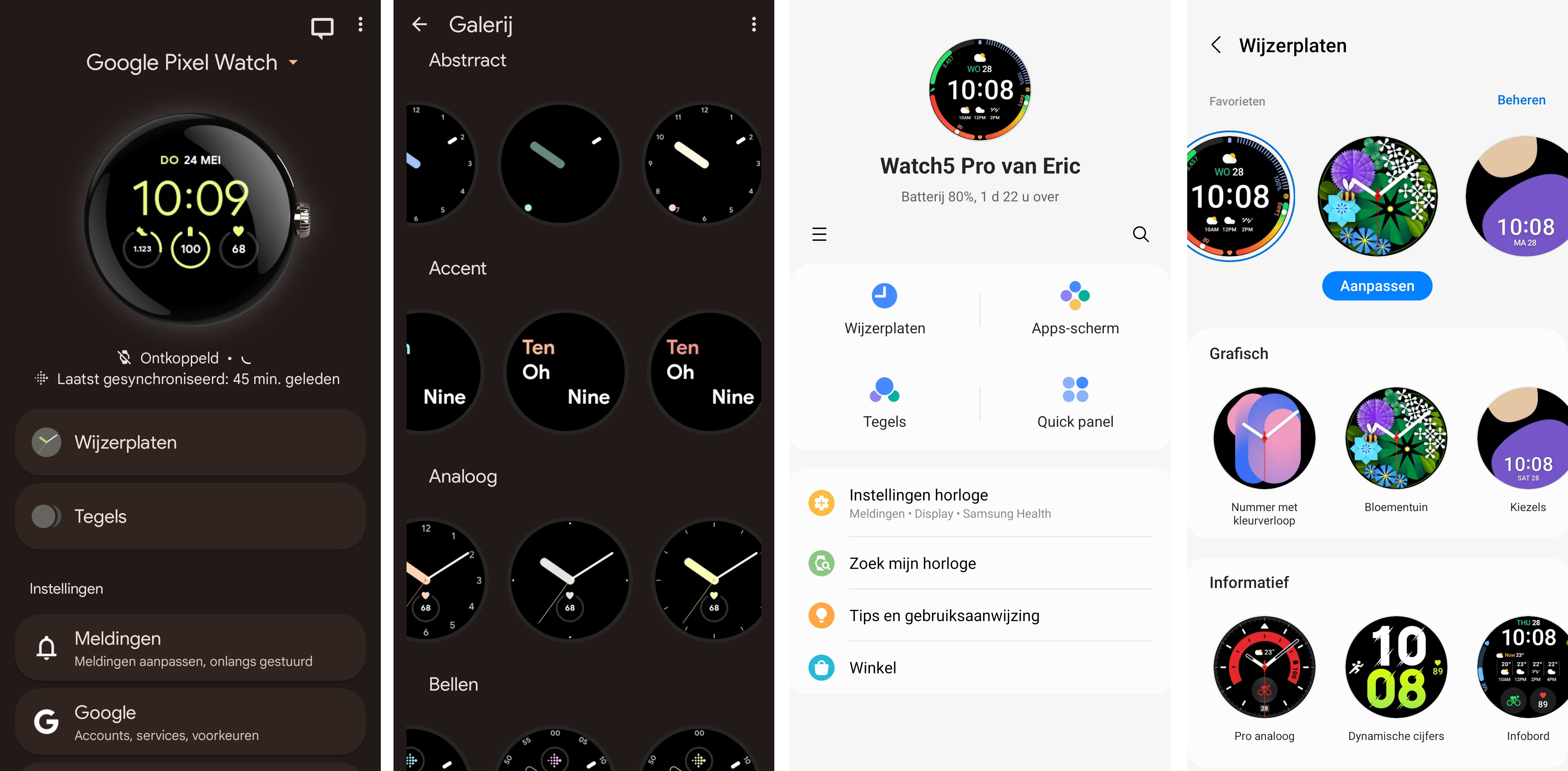 Samsung Galaxy Watch 5 vs. Google Pixel Watch Wear OS 3.5 Tweakers